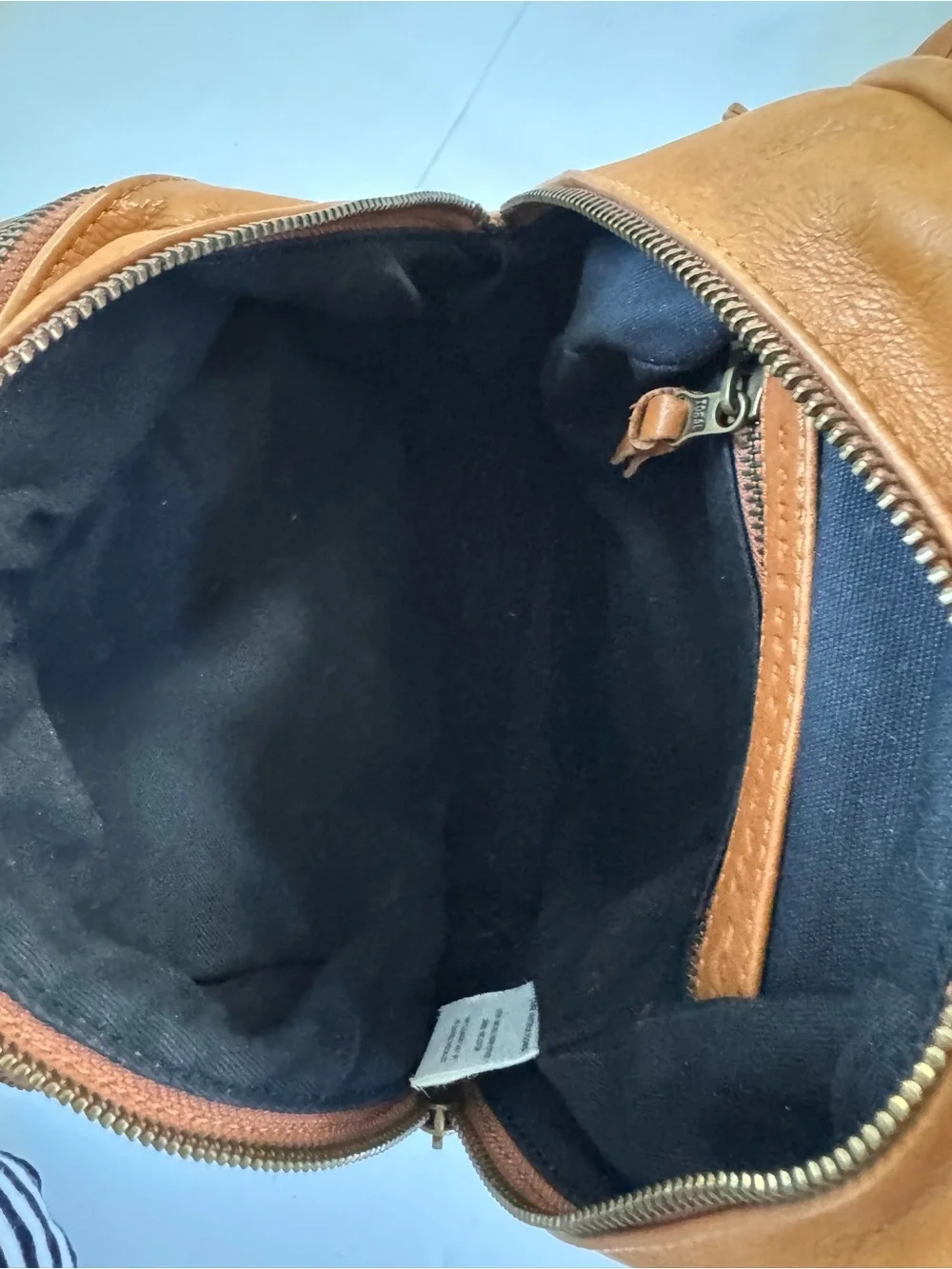 Wanderers Pozzuoli backpack + mini coin pouch tan leather excellent #NE252